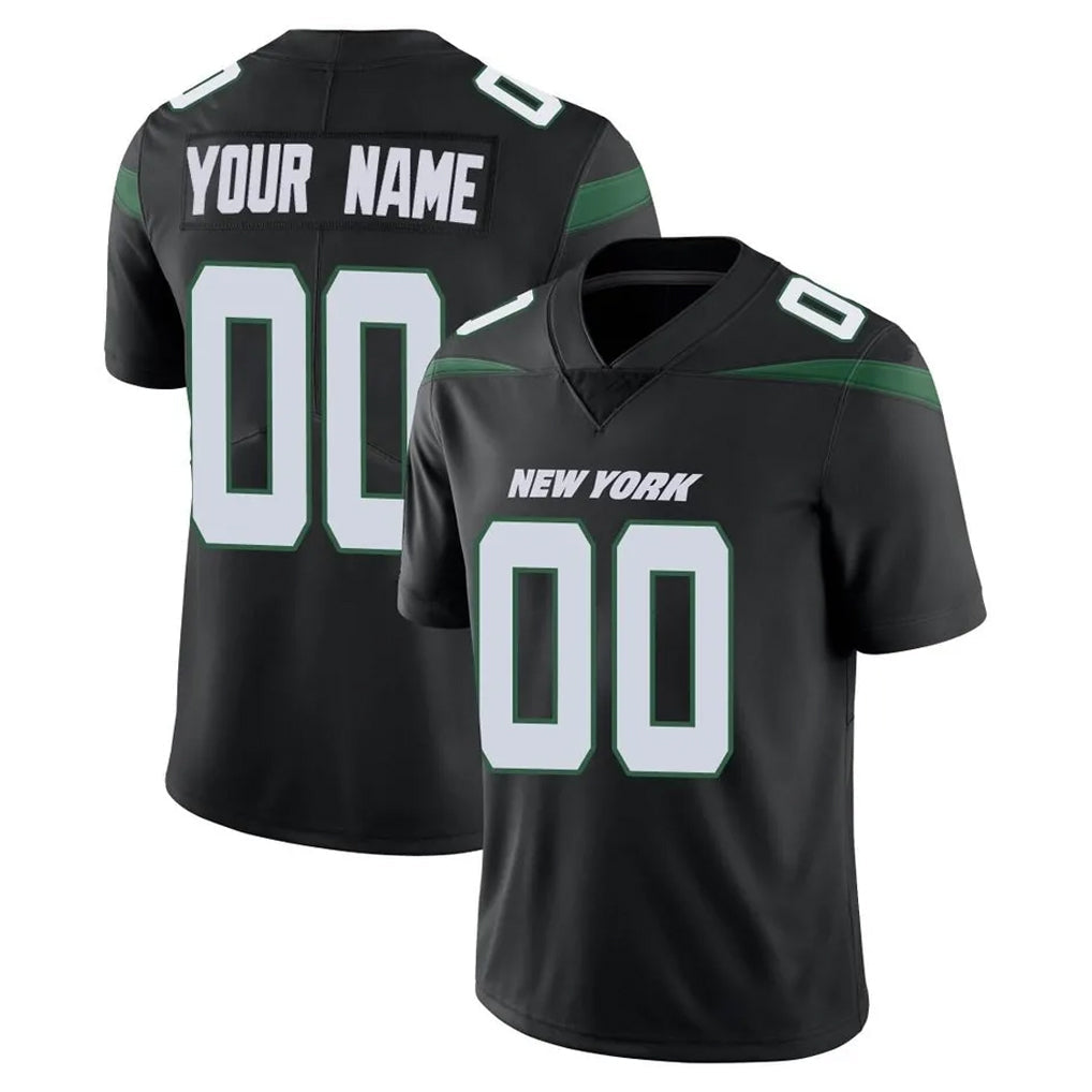 Tuec Custom NY.Jets Black Limited Vapor Home Game Any Name & Numbers Stitched Jerseys