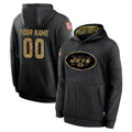 Tuec Custom NY.Jets Black Salute to Service Hoodies Limited Game Any Name & Numbers Stitched Jerseys