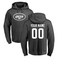 Tuec Custom NY.Jets Gray Pullover Hoodies Limited Game Any Name & Numbers Stitched Jerseys