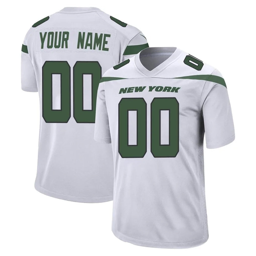 Tuec Custom NY.Jets White Spotlight Home Game Any Name & Numbers Stitched Jerseys