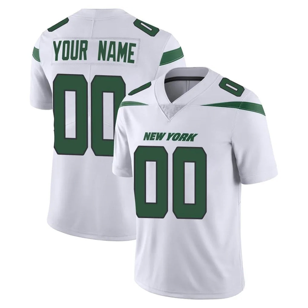 Tuec Custom NY.Jets White Spotlight Limited Vapor Home Game Any Name & Numbers Stitched Jerseys