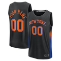 tuec Custom NY.Knicks  Black Fast Break Jerseys - Icon Edition