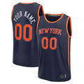 tuec Custom NY.Knicks  Navy Fast Break Jerseys - Statement Edition
