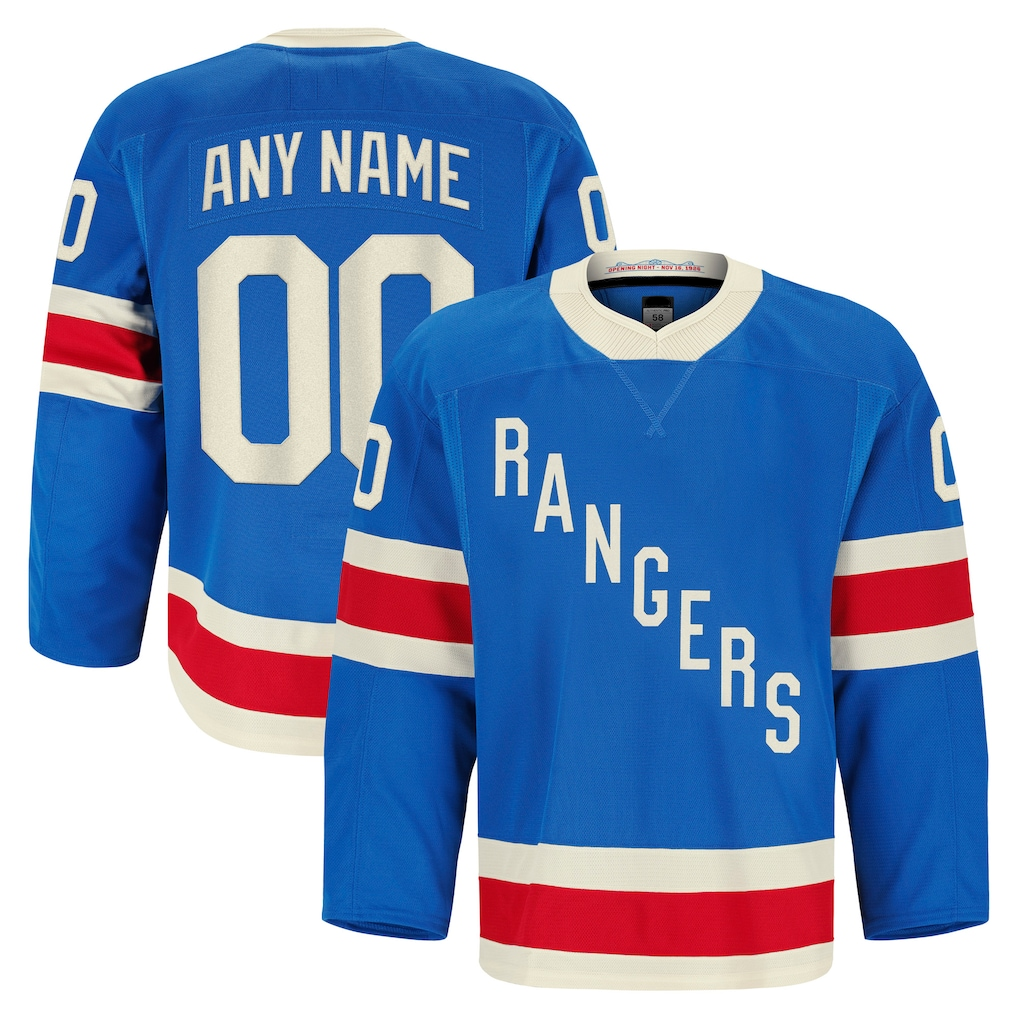 Tuec Custom NY.Rangers Blue Centennial Authentic Pro Jerseys