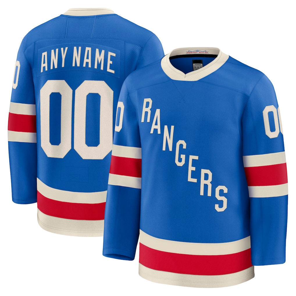 Tuec Custom NY.Rangers Blue Centennial Premium Jerseys