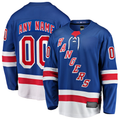 Tuec Custom NY.Rangers Blue Home Breakaway Jerseys