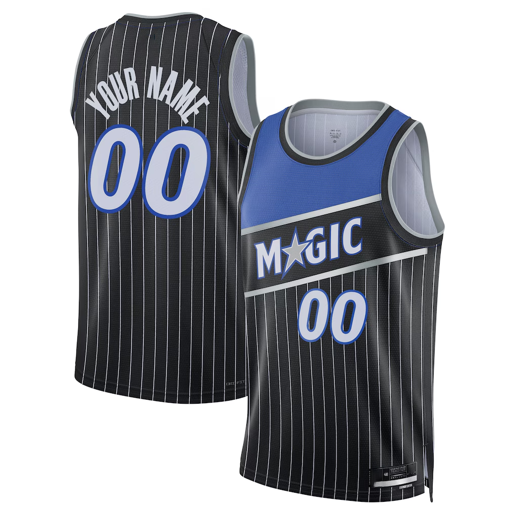tuec Custom O.Magic Black Swingman Jerseys - Statement Edition