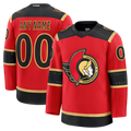 Tuec Custom O.Senators Red Alternate Premium Jerseys