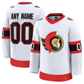 Tuec Custom O.Senators White Away Premium Jerseys