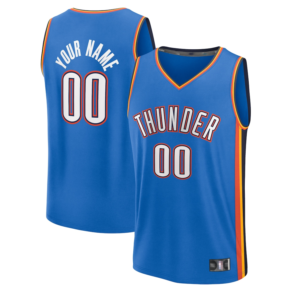 tuec Custom OC.Thunder Blue Fast Break Stitched Jerseys - Icon Edition