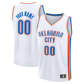 tuec Custom OC.Thunder White Fast Break Stitched Jerseys- Association Edition