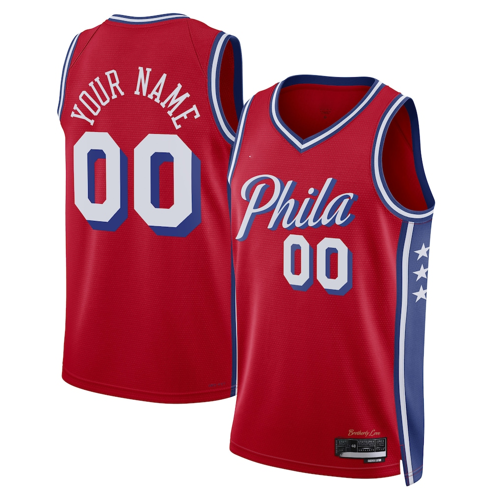 tuec Custom P.76ers Red 202223 Swingman Jerseys - Statement Edition