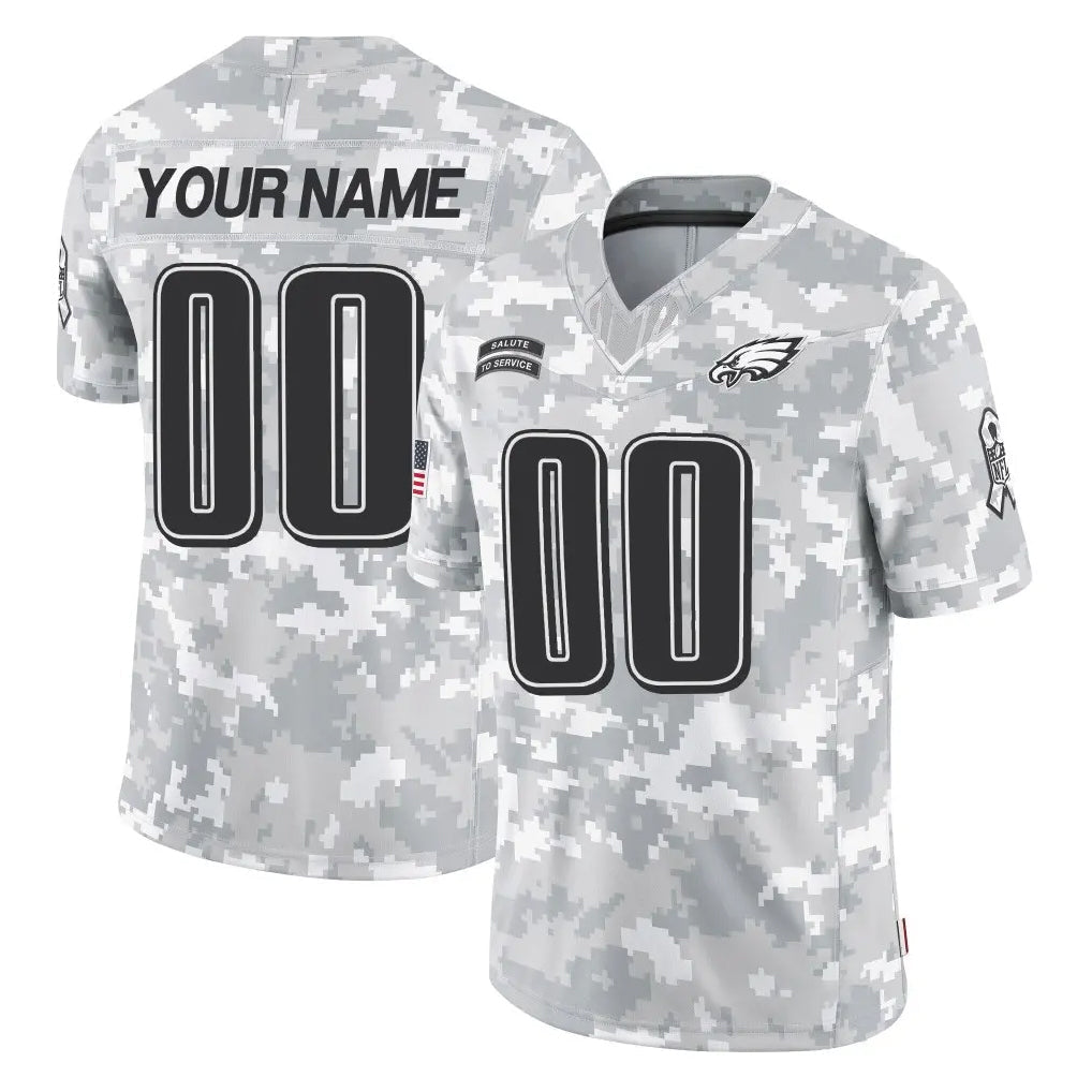 Tuec Custom P.Eagles Arctic Camo Salute to Service Limited Game Any Name & Numbers Stitched Jerseys
