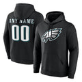Tuec Custom P.Eagles Black LOGO Pullover Hoodies Home Game Any Name & Numbers Stitched Jerseys