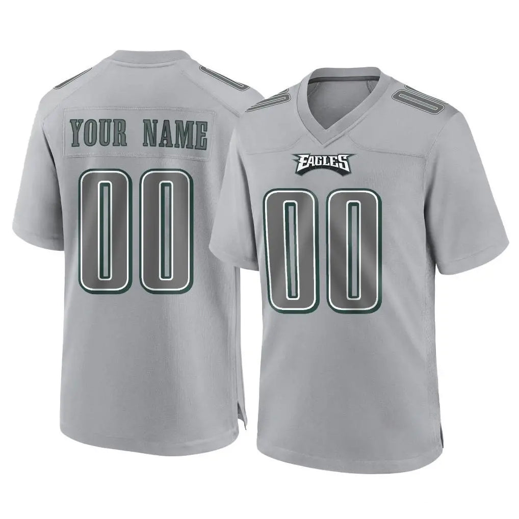 Tuec Custom P.Eagles Gray Atmosphere Fashion Home Game Any Name & Numbers Stitched Jerseys