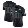 Tuec Custom P.Eagles Limited Black Impact Super Bowl LIX Home Game Any Name & Numbers Stitched Jerseys