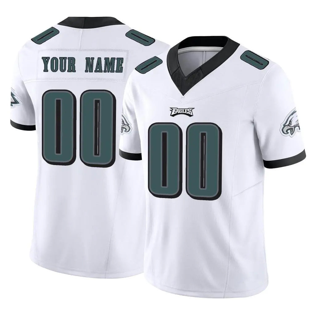 Tuec Custom P.Eagles White Limited Vapor F.U.S.E. Home Game Any Name & Numbers Stitched Jerseys