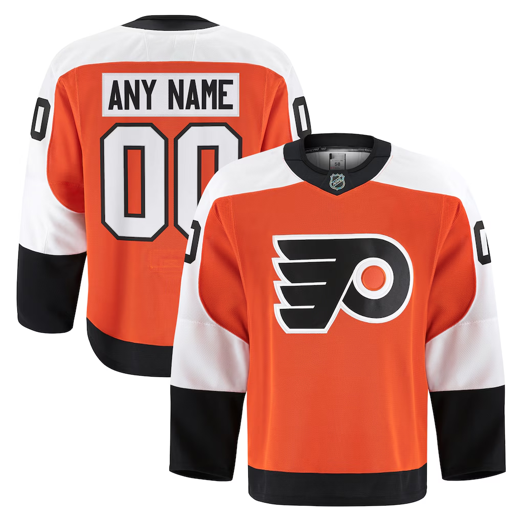 Tuec Custom P.Flyers Orange Home Authentic Pro Jerseys