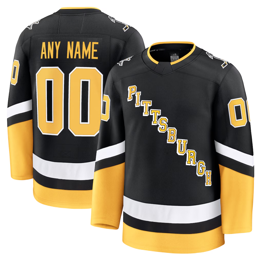 Tuec Custom P.Penguins Black Alternate Premium Jerseys