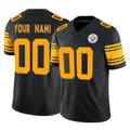 Tuec Custom P.Steelers Black Limited 2nd Alternate Vapor F.U.S.E. Home Game Any Name & Numbers Stitched Jerseys