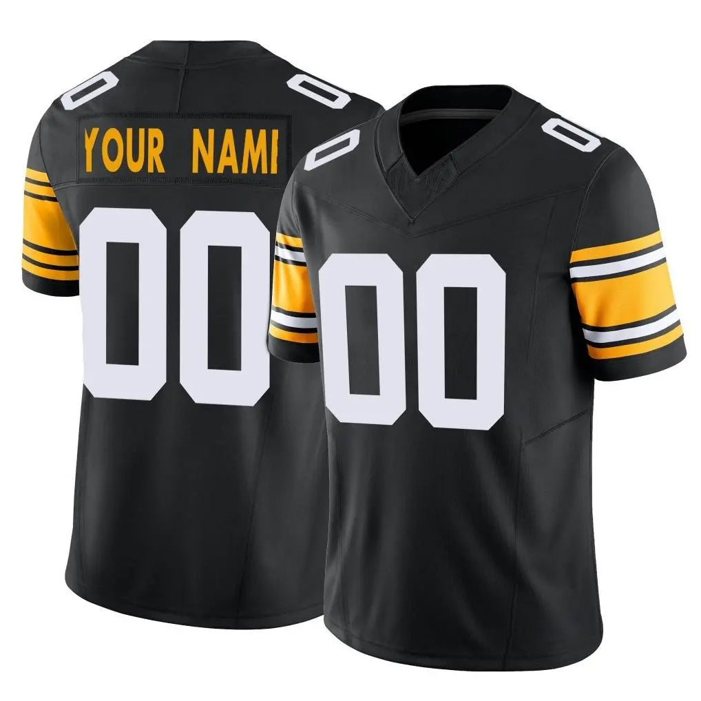 Tuec Custom P.Steelers Black Limited Alternate Vapor F.U.S.E. Home Game Any Name & Numbers Stitched Jerseys