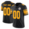 Tuec Custom P.Steelers Black Limited Color Rush Home Game Any Name & Numbers Stitched Jerseys