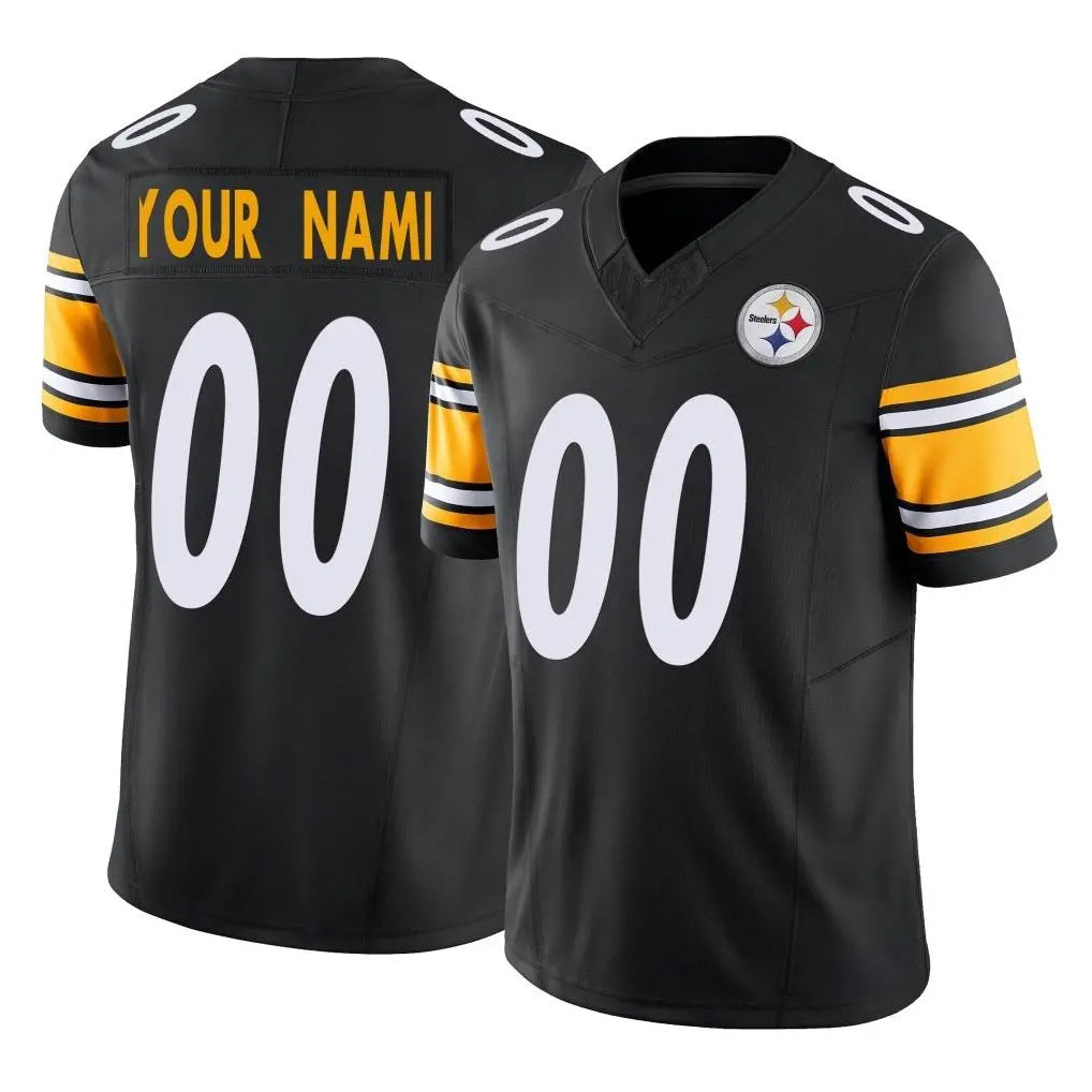 Tuec Custom P.Steelers Black Limited Vapor F.U.S.E. Home Game Any Name & Numbers Stitched Jerseys