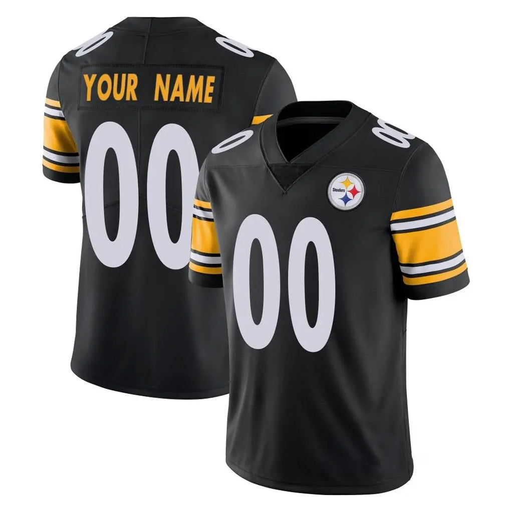 Tuec Custom P.Steelers Black Limited Vapor Untouchable Home Game Any Name & Numbers Stitched Jerseys
