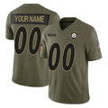 Tuec Custom P.Steelers Olive 2025 Salute To Service Limited Home Game Any Name & Numbers Stitched Jerseys