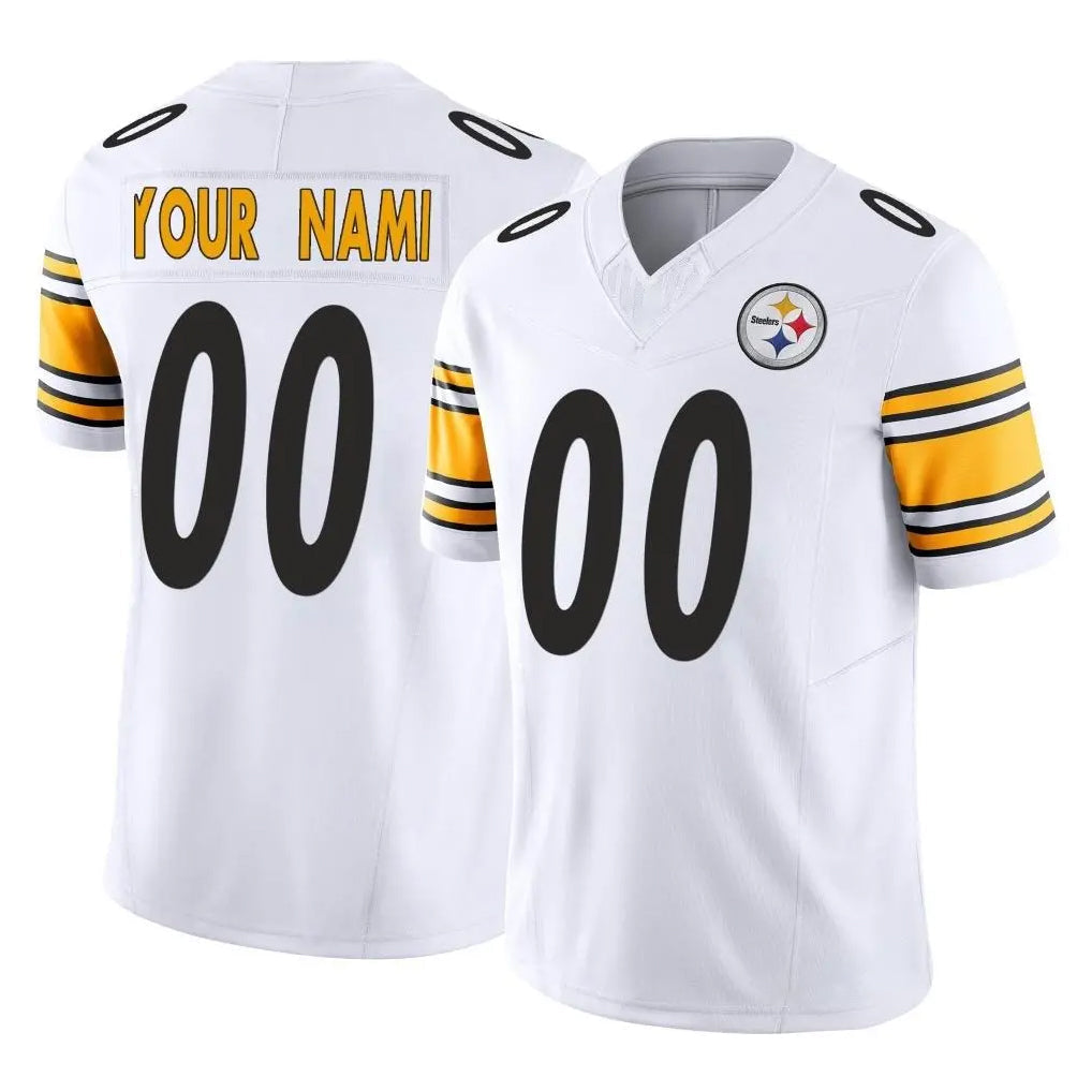 Tuec Custom P.Steelers White Limited Vapor F.U.S.E. Home Game Any Name & Numbers Stitched Jerseys