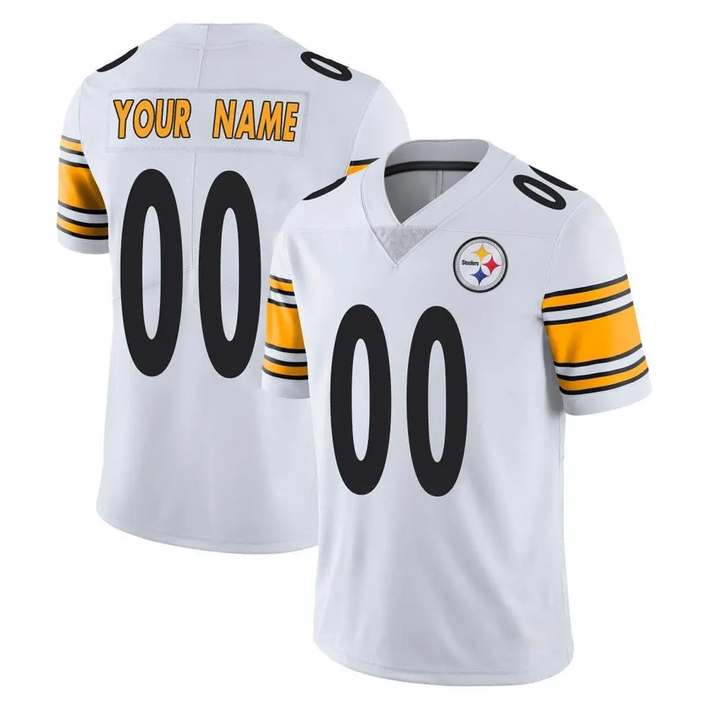 Tuec Custom P.Steelers White Limited Vapor Untouchable Home Game Any Name & Numbers Stitched Jerseys