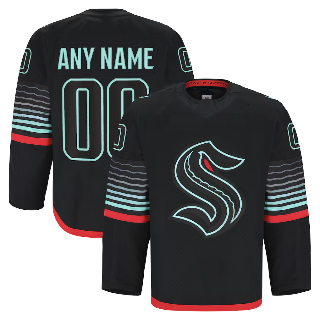 Tuec Custom S.Kraken Black Alternate Authentic Pro Jerseys
