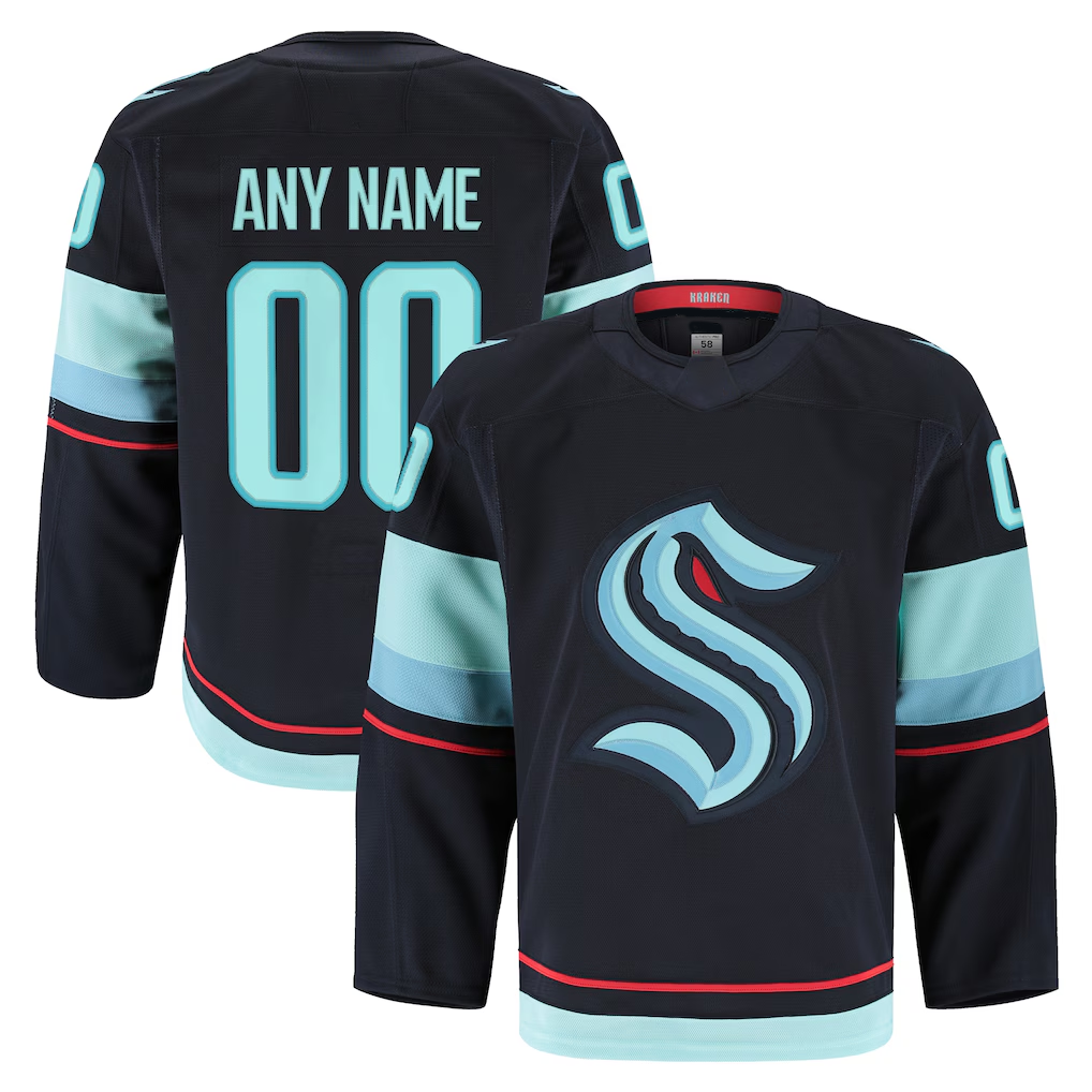 Tuec Custom S.Kraken Navy Home Authentic Pro Jerseys