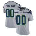 Tuec Custom S.Seahawks Gray Limited Vapor Untouchable Home Game Any Name & Numbers Stitched Jerseys
