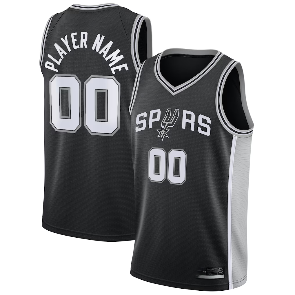 tuec Custom SA.Spurs Black Swingman Jerseys - Icon Edition