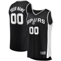 tuec Custom SA.Spurs Fanatics Black Fast Break Replica Jerseys - Icon Edition