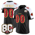 Tuec Custom SF.49ers Black-White Limited 80th Rivalries Collection Home Game Any Name & Numbers Stitched Jerseys