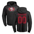 Tuec Custom SF.49ers Black LOGO Pullover Hoodies Home Game Any Name & Numbers Stitched Jerseys