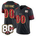Tuec Custom SF.49ers Black Limited 80th Rivalries Collection Home Game Any Name & Numbers Stitched Jerseys