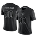 Tuec Custom SF.49ers Black Limited Reflective Home Game Any Name & Numbers Stitched Jerseys