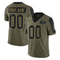 Tuec Custom SF.49ers Olive Salute To Service Limited Game Any Name & Numbers Stitched Jerseys