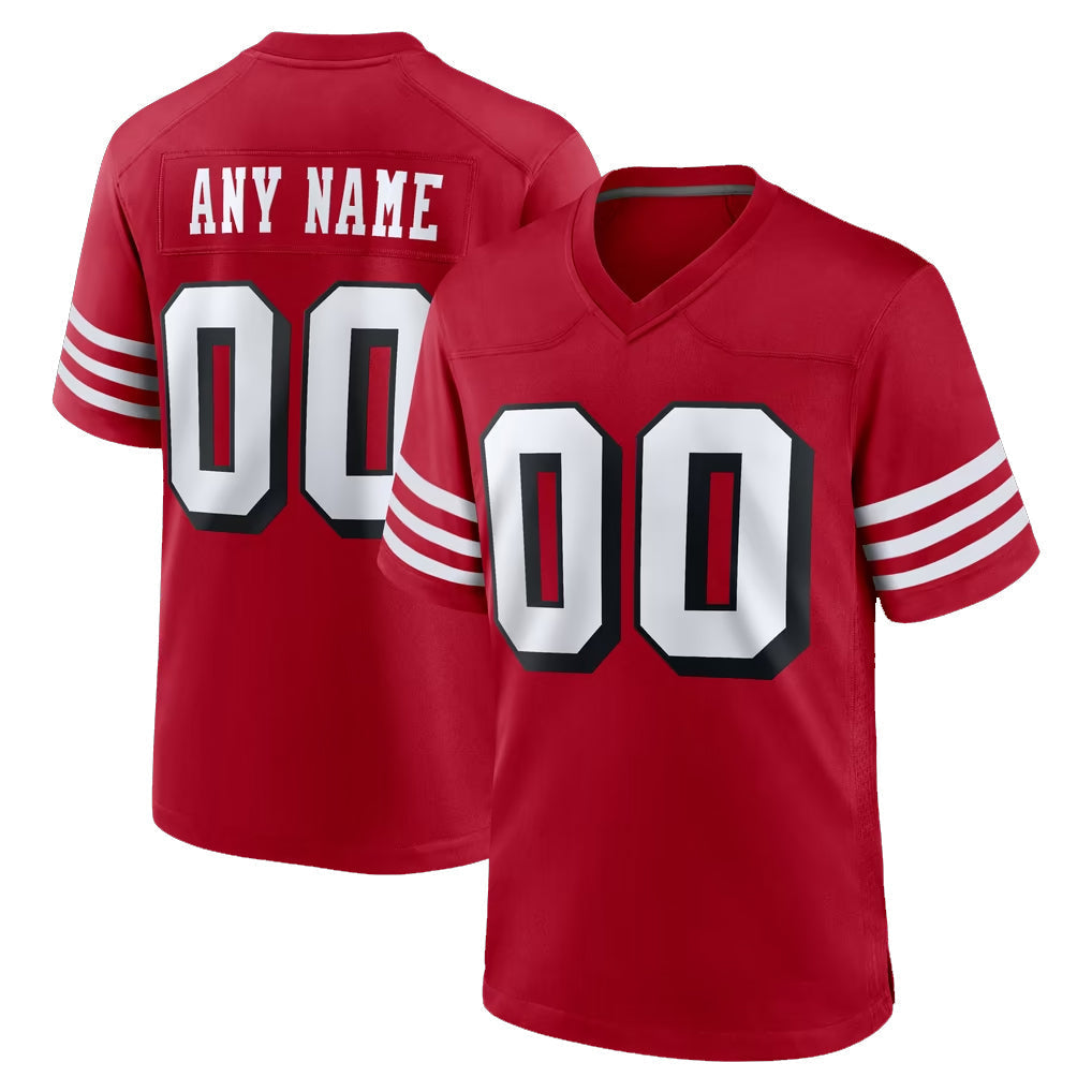 Tuec Custom SF.49ers Red Limited Alternate Vapor Home Game Any Name & Numbers Stitched Jerseys