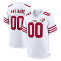 Tuec Custom SF.49ers White 80th Game Home Any Name & Numbers Stitched Jerseys