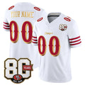 Tuec Custom SF.49ers White Limited 80th Rivalries Collection Home Game Any Name & Numbers Stitched Jerseys