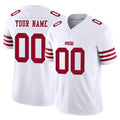 Tuec Custom SF.49ers White Limited Vapor F.U.S.E. Home Game Any Name & Numbers Stitched Jerseys