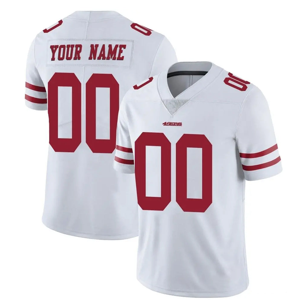 Tuec Custom SF.49ers White Limited Vapor Untouchable Home Game Any Name & Numbers Stitched Jerseys