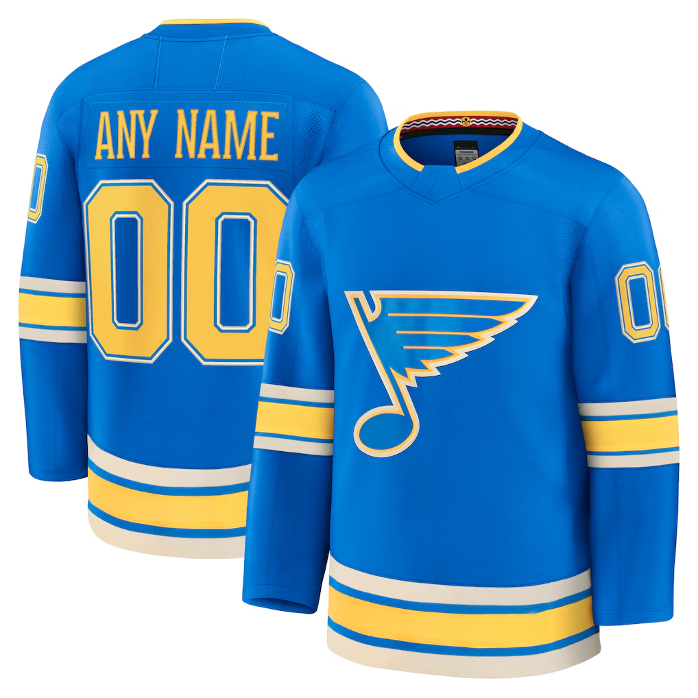 Tuec Custom St.L.Blues Blue Alternate Premium Jerseys