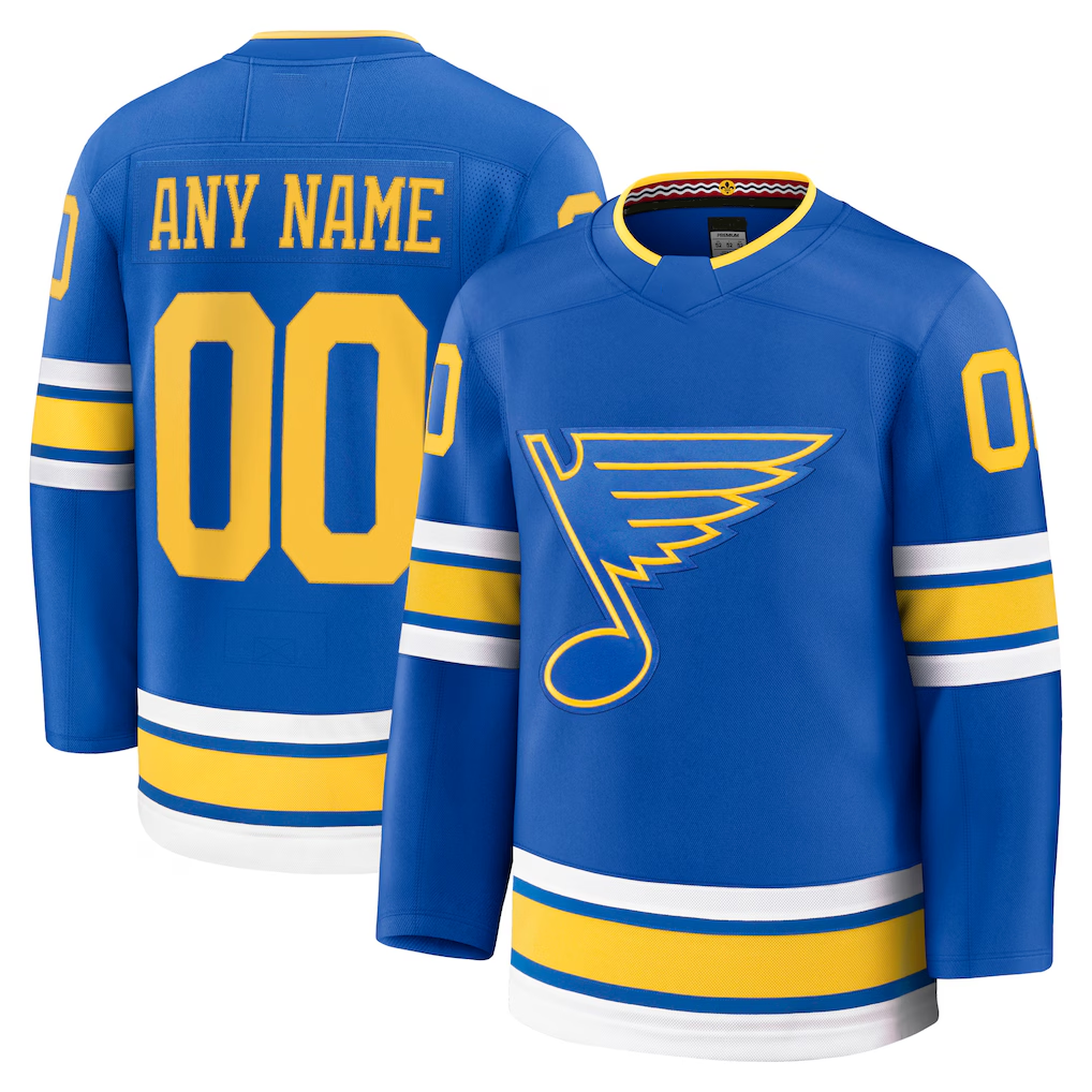 Tuec Custom St.L.Blues Blue Home Premium Jerseys
