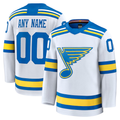 Tuec Custom St.L.Blues White Away Premium Jerseys