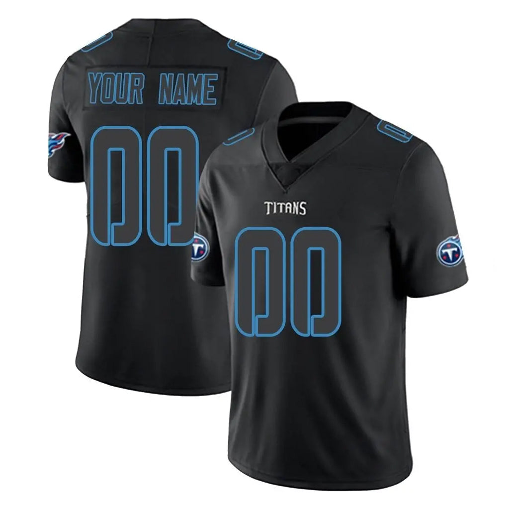 Tuec Custom T.Titans Black Impact Limited Home Game Any Name & Numbers Stitched Jerseys